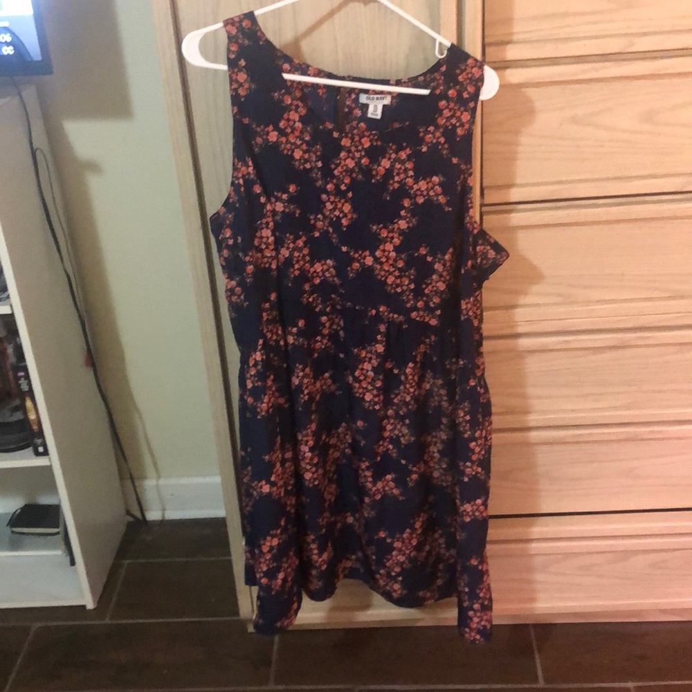 Navy floral dress